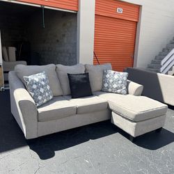 Grey Reversible Chaise Sectional - Delivery Available 🛻 