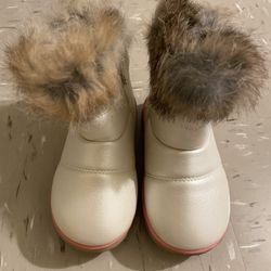 Girls Leather Boots For Winter, Waterproof And Non-slip  snow boots