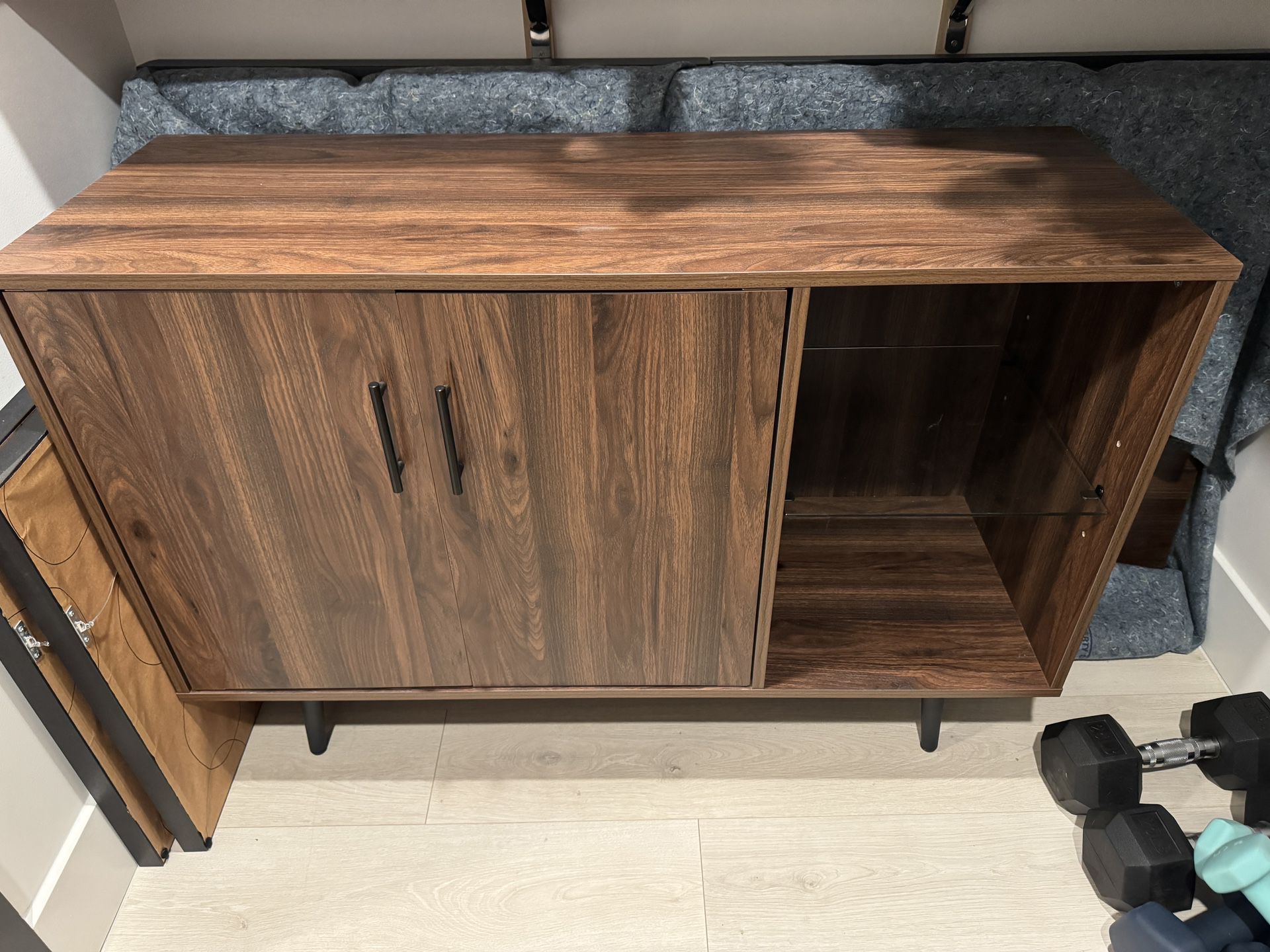 Credenza/Cabinet With Glass Shelf 