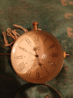 VINTAGE YOUR TIME IS NOW CARPE DIEM GLASS BALL & CLOCK