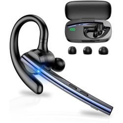 New Bee Bluetooth Headset V5.1 Bluetooth Earpiece Dual Mic