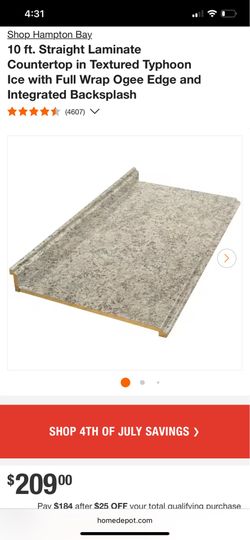 Typhoon ice laminate countertop