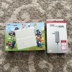 Nintendo new 3ds console super mario White edition