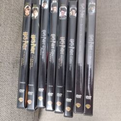 Eight Harry Potter DVDs