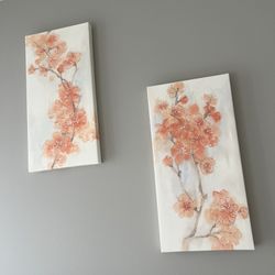 Peach Blossom Canvas Art - $40 for Both 
