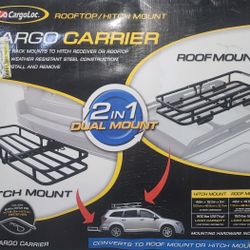 Cargo Carrier 2-n1 Hitch/Roof Mount