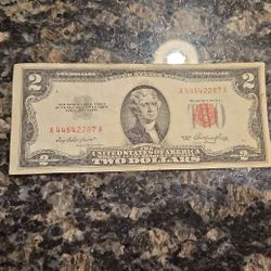 1953a 2$ Red Seal Bill Circulated