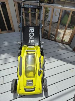Ryobi cordless lawnmower double 40v batteries