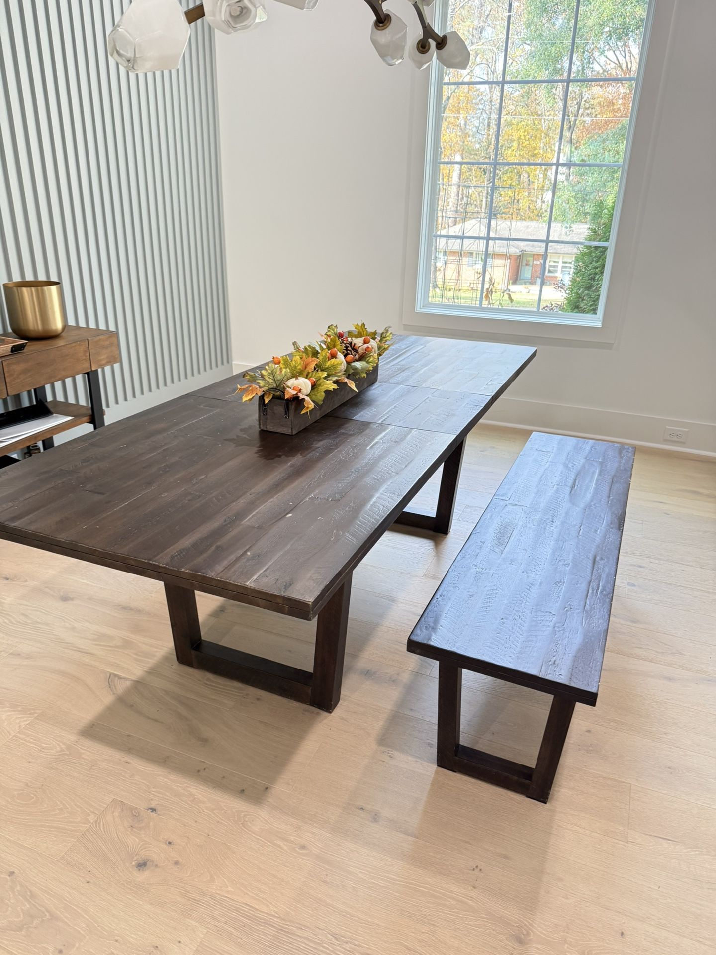 West Elm Dining Table With Bench (extendable)