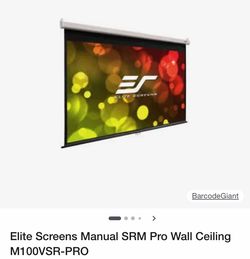 Elite Screens 100 inch inch diagonal manual pull-down projector screen
