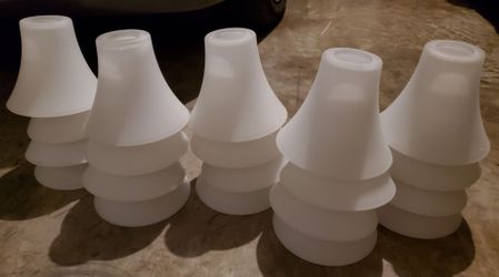 White Frosted Glass Light Shades – Set of 20