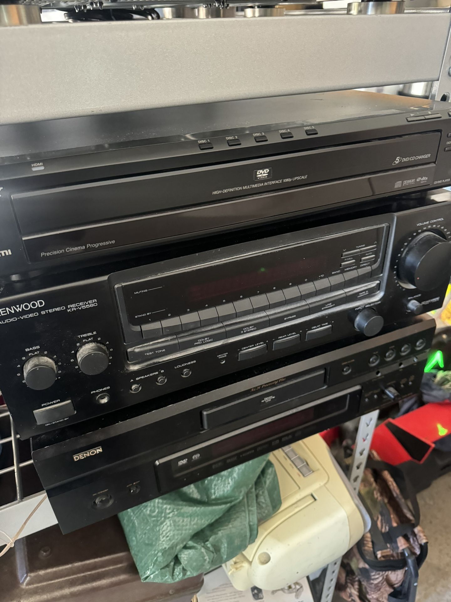 Kenwood Audio Video KR-V5560 Dolby Pro Logic Stereo Receiver Phono