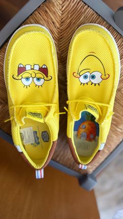 Mens Hey Dude Sponge Bob Shoes Size 11