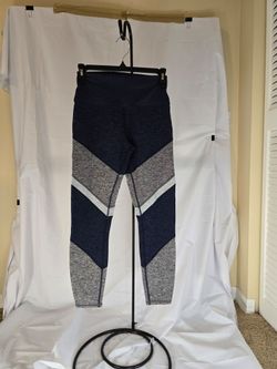 Alo Yoga Alosoft Sheila High-Waist Leggings Blue Grey Colorblock size small