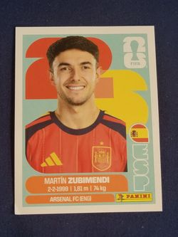 MartÃn Zubimendi Spain Fifa World Cup Sticker