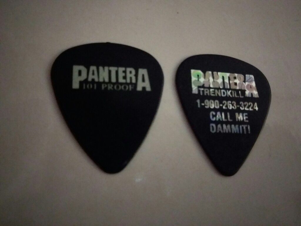 90's Pantera concert signature guitar pics