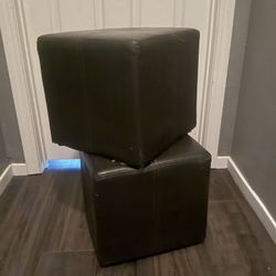 Brown Leather Stools