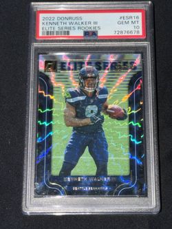 Kenneth Walker PSA 10 rookie elite series  donruss insert