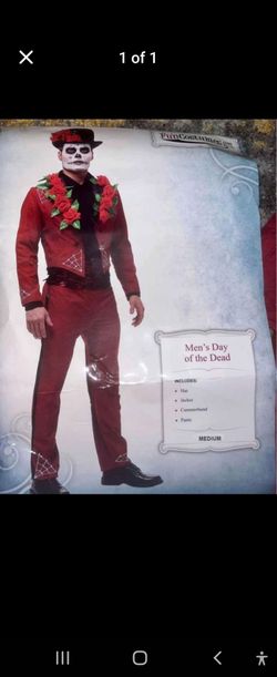 Men's Day of the Dead Costume Medium