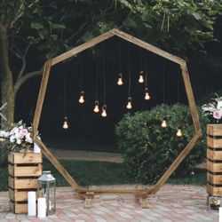 Rustic Wedding Event Arch Backdrop