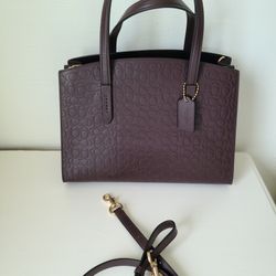 Coach Leather Handbag Oxblood