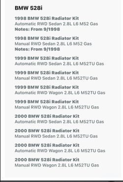 BMW 528i BRAN NEW RADIATOR