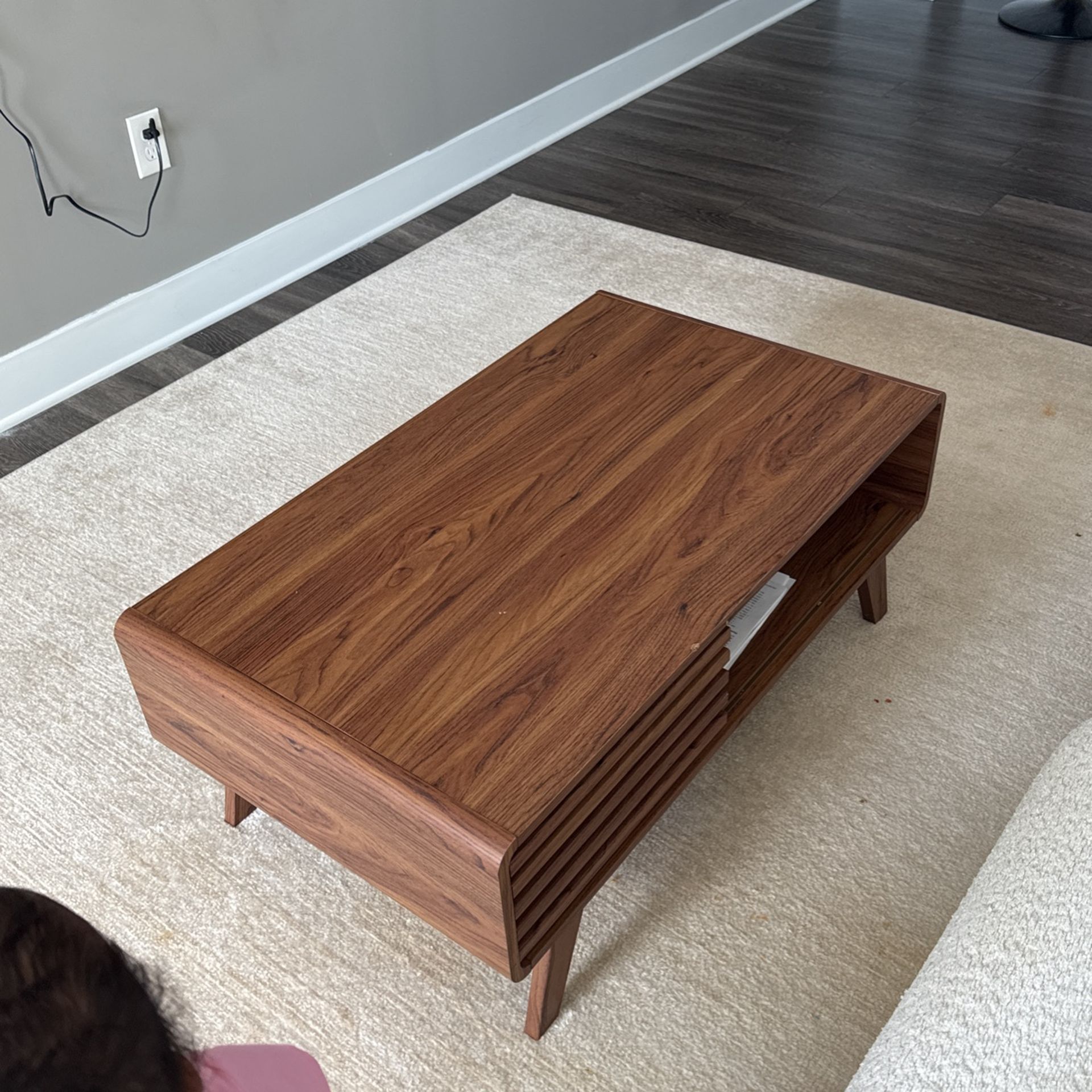 Walnut Modern Coffee Table 