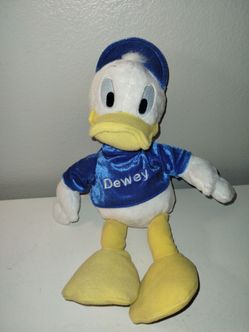 Disney Store Dewey Duck Stuffed Animal Plush 15" -*Small Seam Tear*