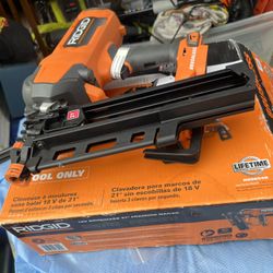 RIDGID 18V Brushless Cordless 21° 3-1/2 in. Framing Nailer (Tool Only