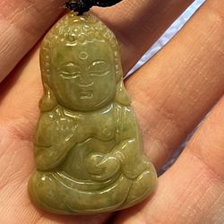 BUDDHA PENDANT Adjustable Cord NECKLACE  8.11g 0696