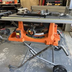 Ridgid 10inch 15amp Jobsite Table Saw 