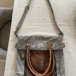 Mona B Brand Upcycled Canvas Purse/bag