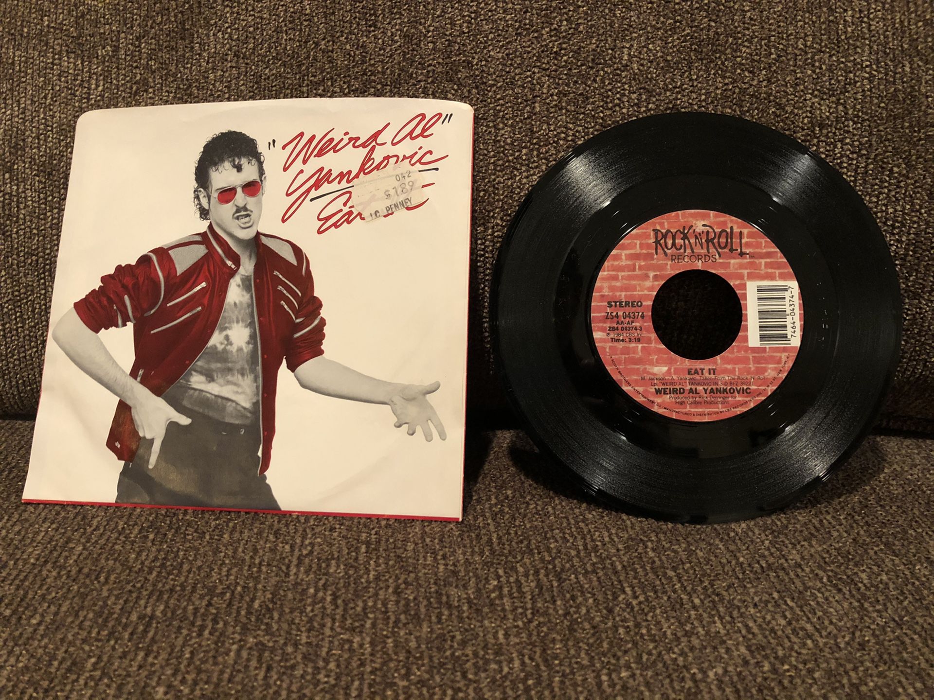 Weird Al Yankovic Eat It / That Boy Could Dance 45 1984 Vinyl Record