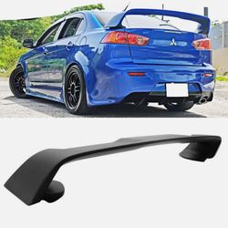 2008-2015 Mitsubishi Lancer EVO 10 Style Matte Black Trunk Wing