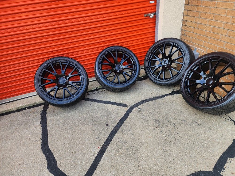 22 Inch Black Srt Hellcat Trackhawk Jeep Srt Replica Wheels 5x127