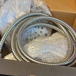 Waterpik High Pressure Pulsating Shower Wand and Rain Shower Head Combo with Extra-Long 8-Foot Metal Hose, HairWand Pulse Spa System