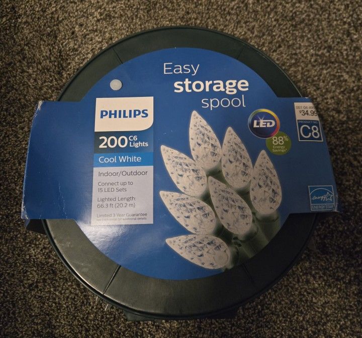 NEW 68' Christmas LED C8 Cool White Lights