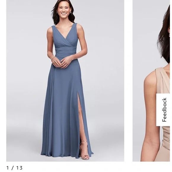 Barely Worn Dusty Blue Bridesmaid Dress