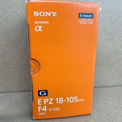 Sony E PZ 18-105mm F4 G OSS Power Zoom Lens *NEW!
