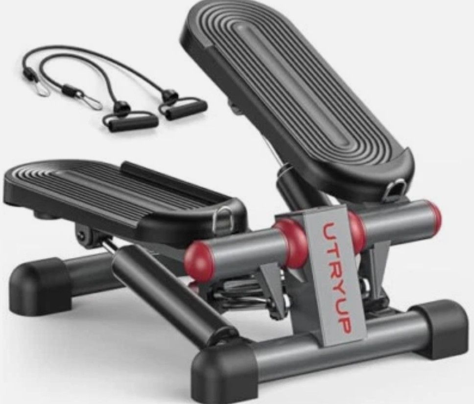 UTRYUP Mini Stepper for Home Exercise, Compact Hydraulic Stair Stepper with Resistance bands

