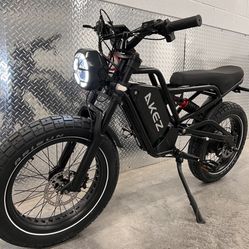 New! 1500 W, Electric Bike, 52V, Fast, 40 Mph, Full Suspension, Black, Free Delivery 🚚 + Lock 