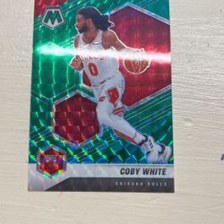 Coby White mosaic basketball card