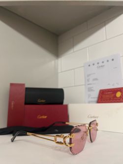 Cartier Big C Diamond Cut Frameless Ruby CT00540