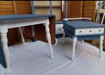 Farmhouse style Dining Table and side table