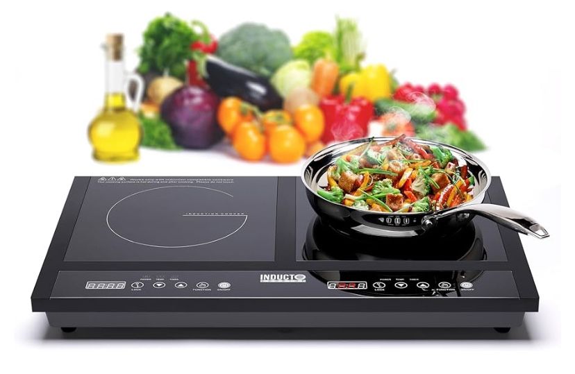 Homewell 1800W Inducto Dual Induction Cooktop Countertop Burner