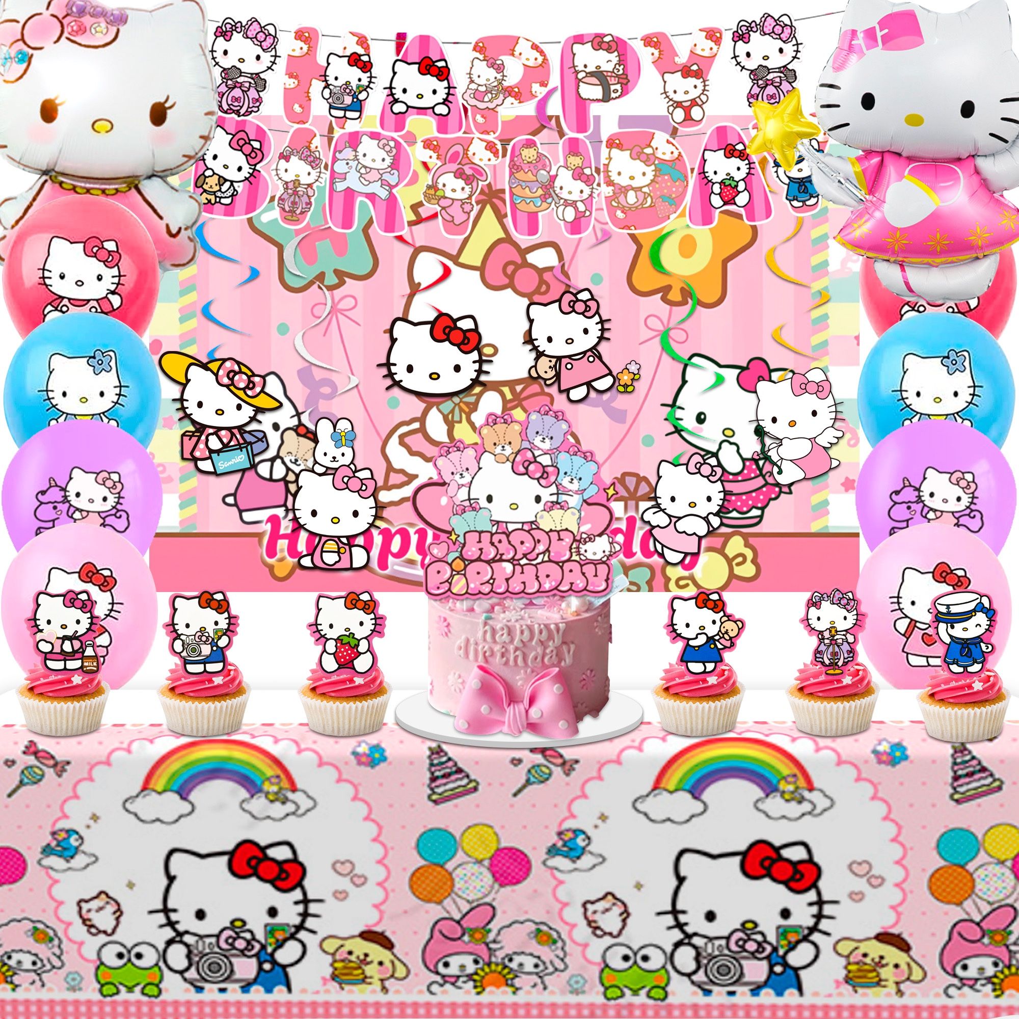 36pcs Hello Kitty Birthday Party Supplies (New, Unopened)