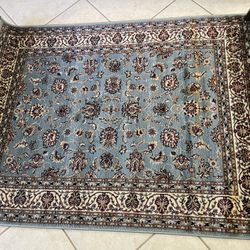 Well Woven Blue Area Rug 3’11” X 5’3”