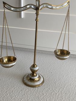 Vintage Brass With Mother Pearl Scale