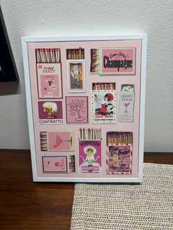 Vintage Matchbox Collage Framed Wall Art