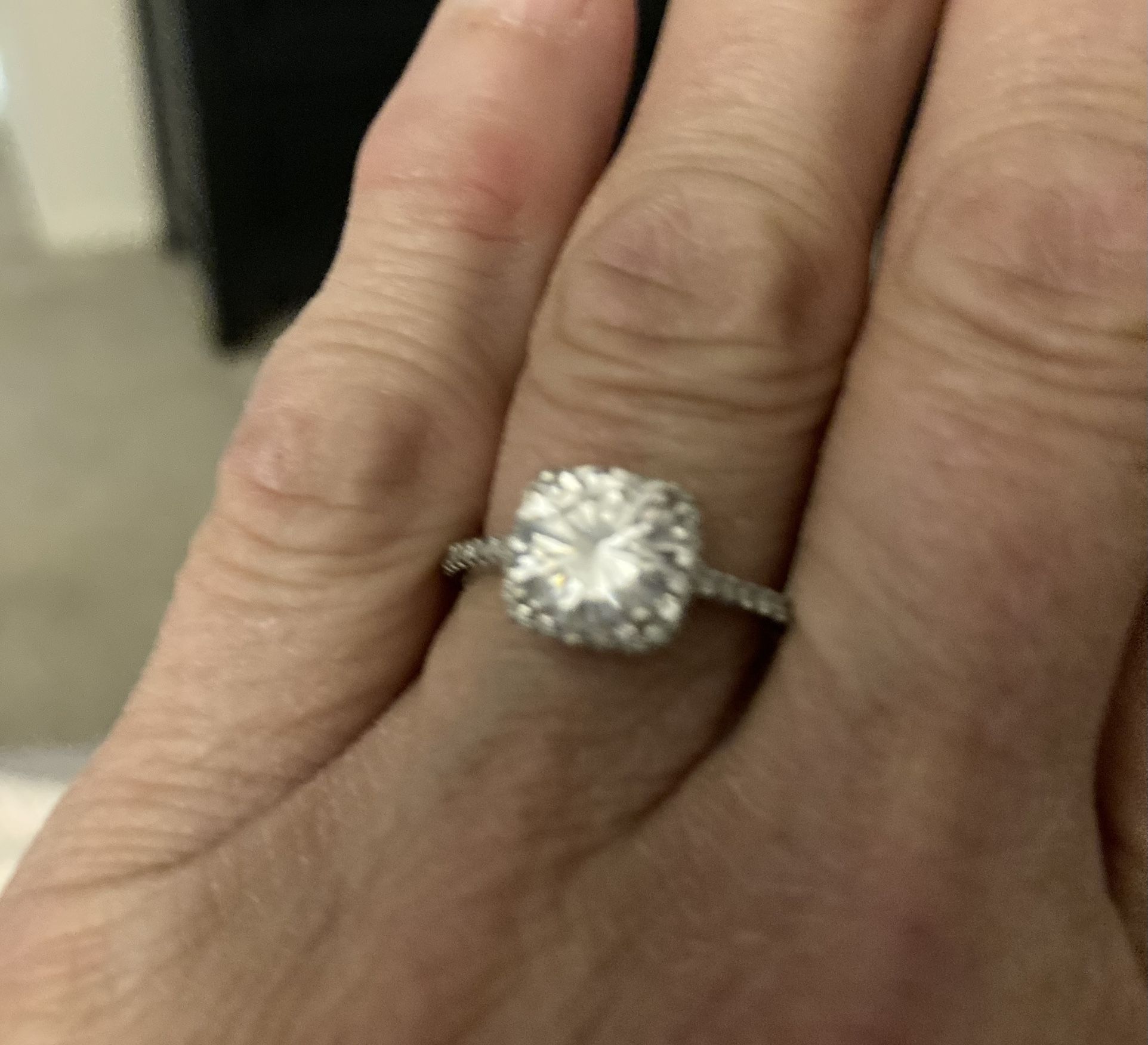 Antique Cubic Zirconia Engagement Ring